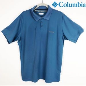 Mens Sun protection Omni-Shade Blue Polo